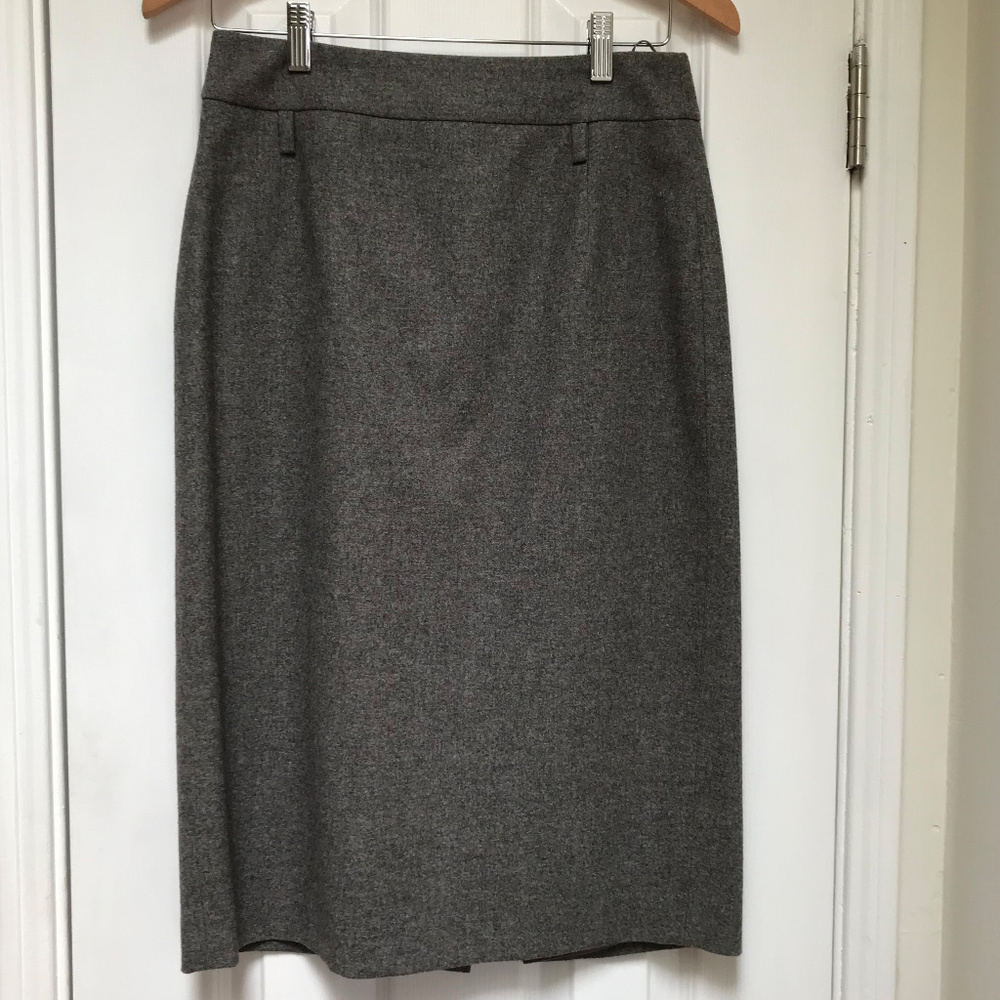 Hugo Boss grey wool & angora pencil skirt size 6